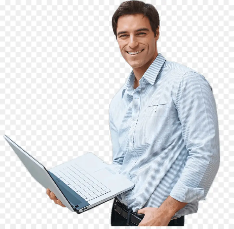 Homem Com Laptop，Tecnologia PNG