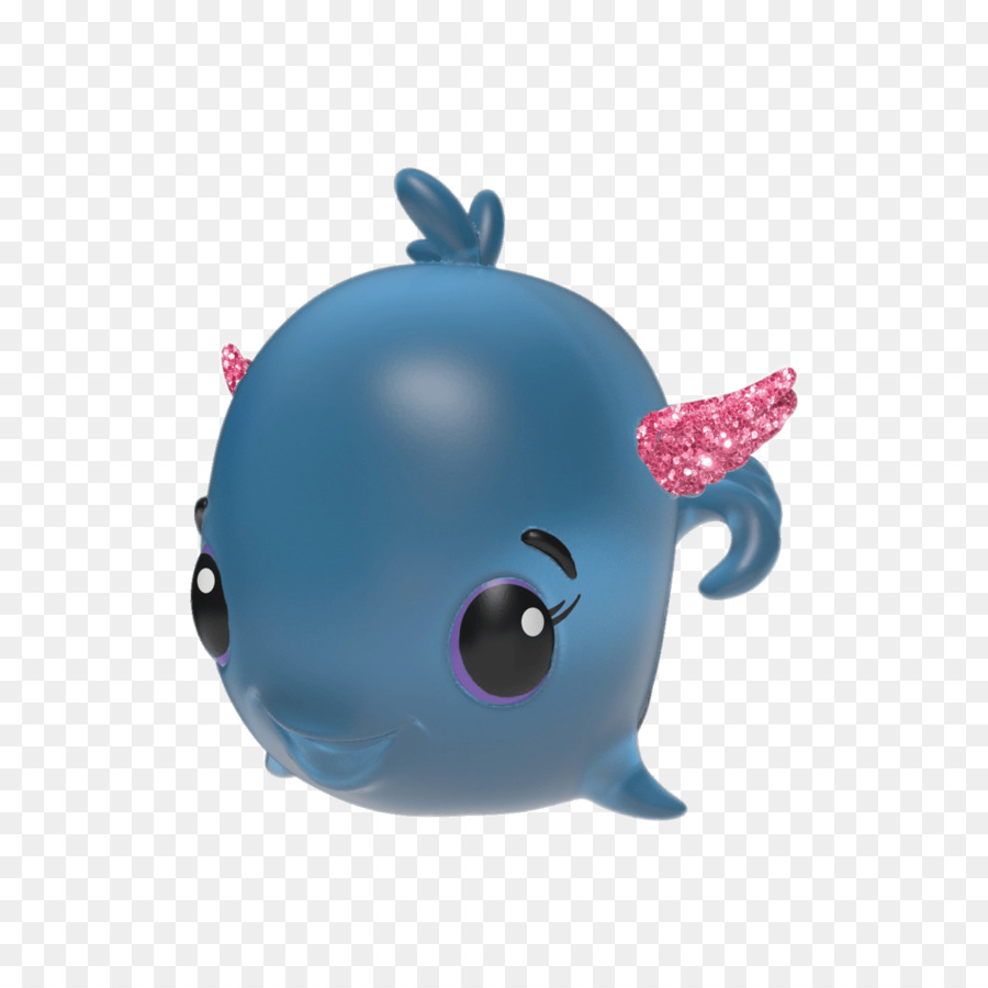 Personagem Azul Fofo，Chifres Rosa PNG