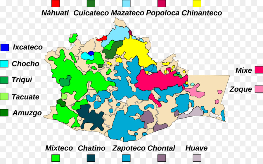 Mapa De Idiomas，Oaxaca PNG