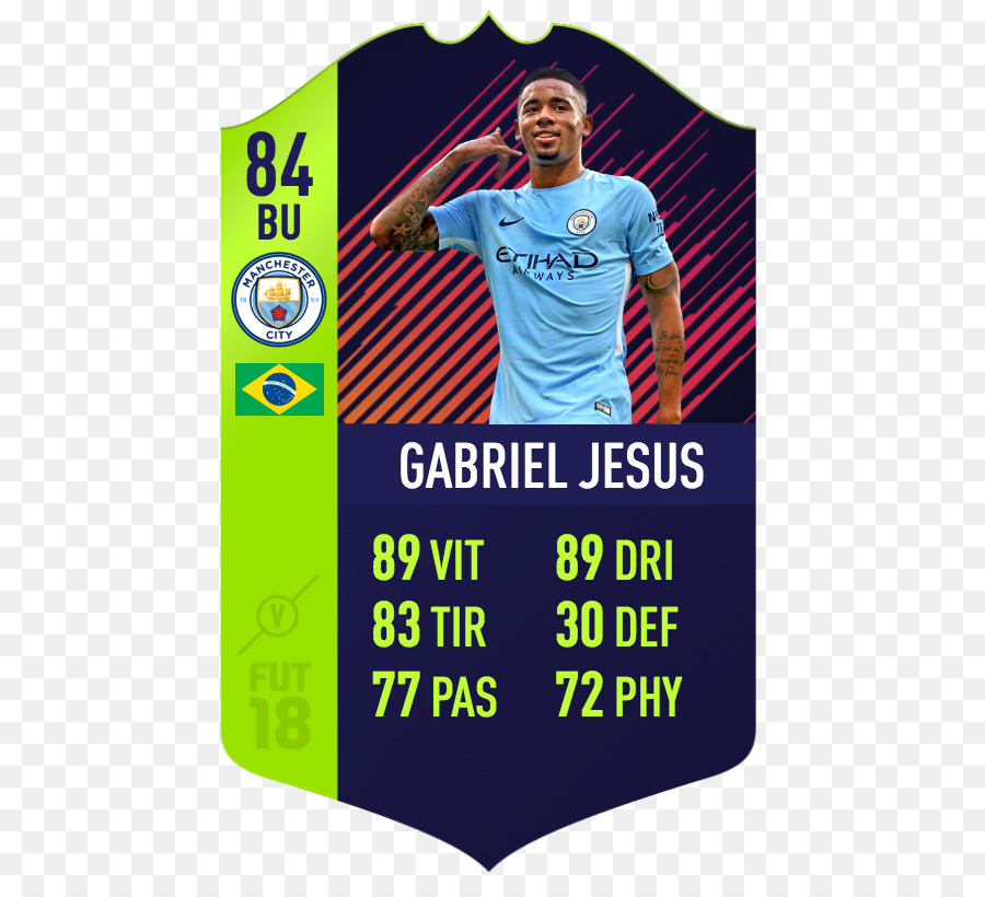 Gabriel Jesus，Cartão Fifa PNG