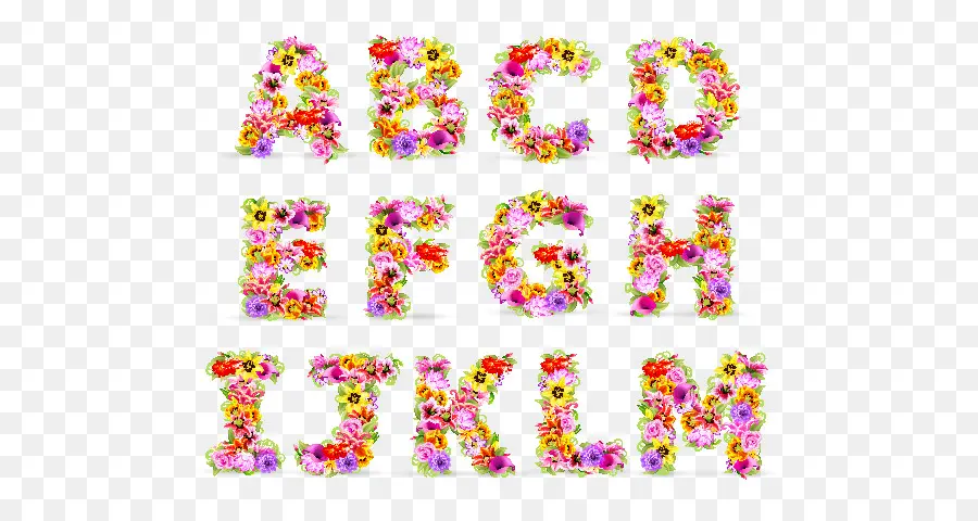 Letras De Flores，Floral PNG