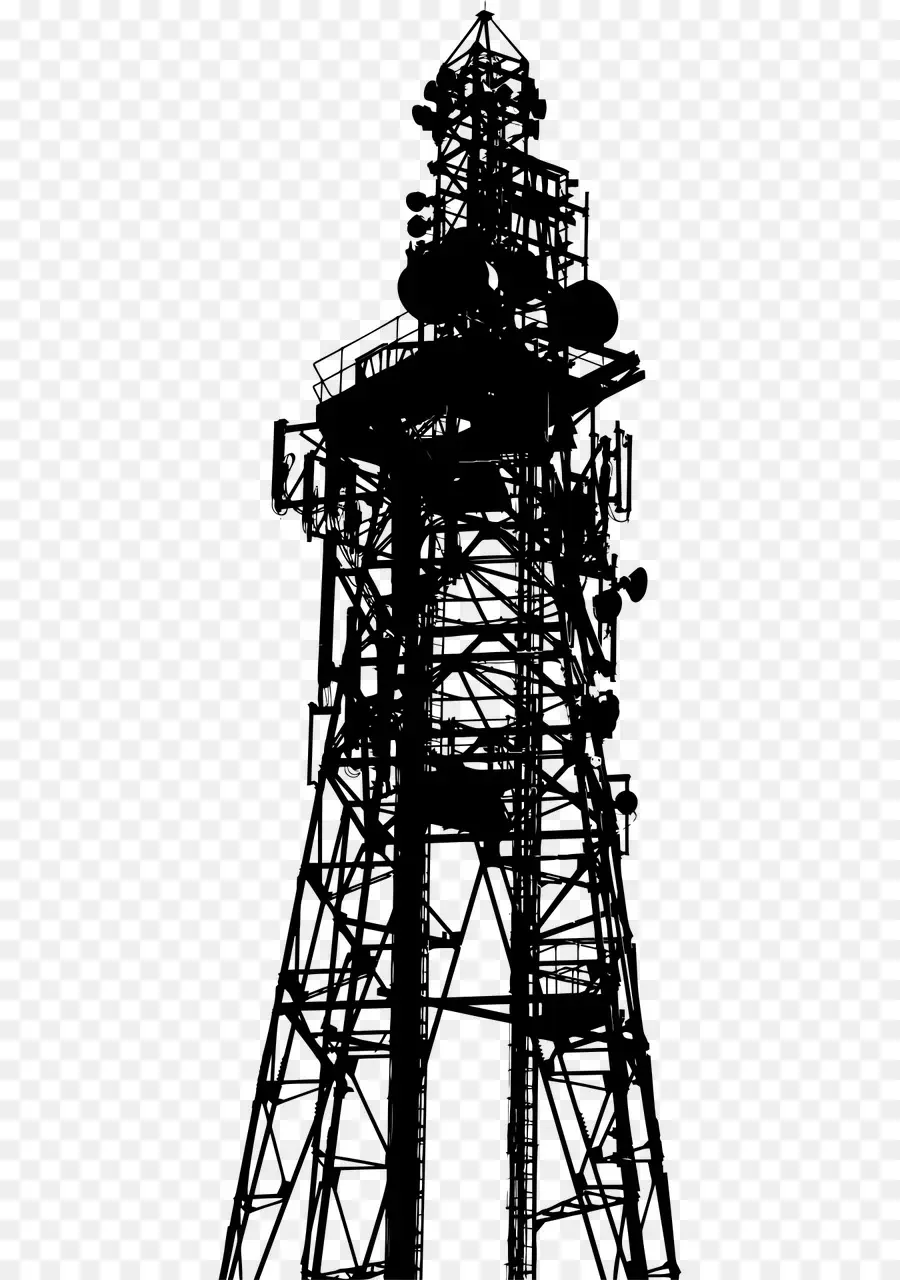 Torre De Comunicação Preta，Antena PNG