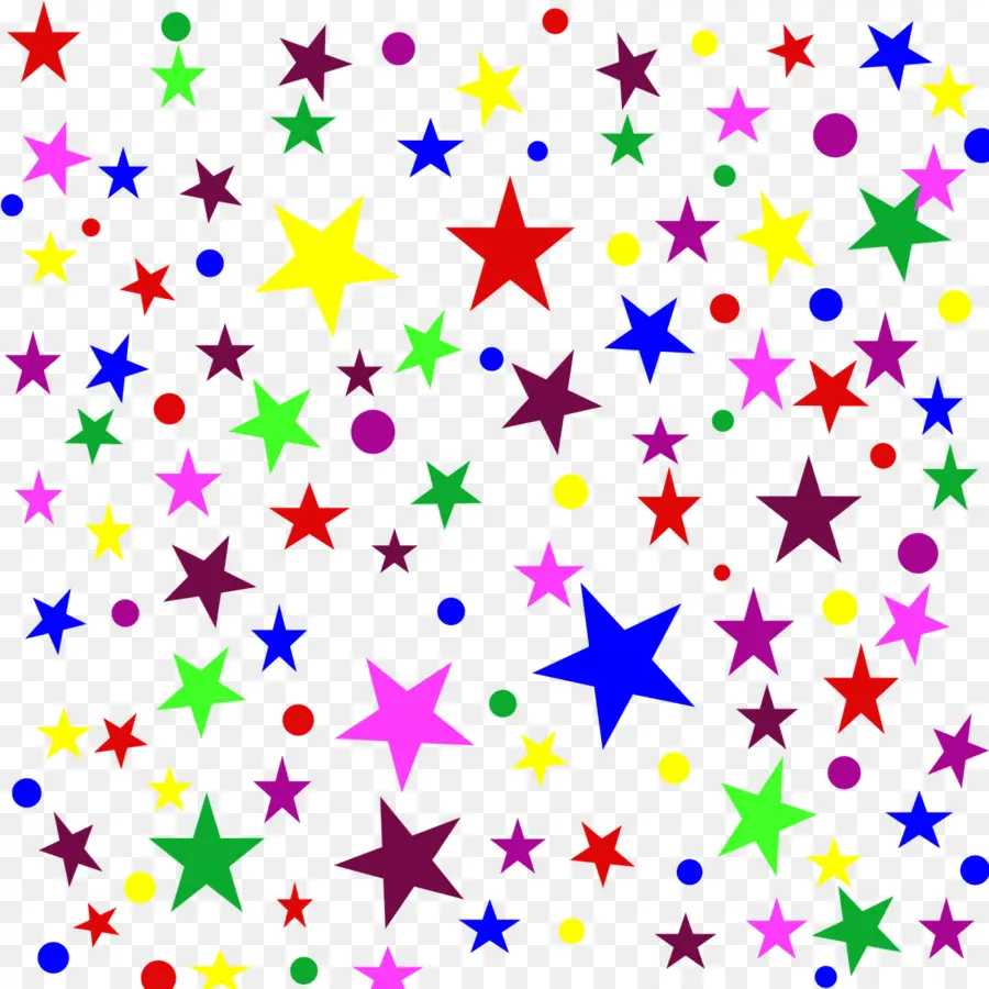 Estrelas Coloridas，Confete PNG