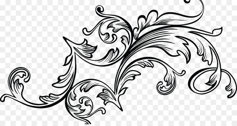 Desenho Floral，Ornamento PNG