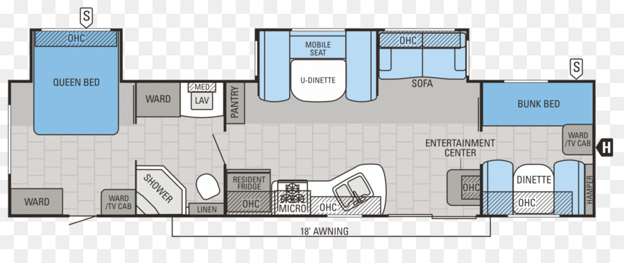 Planta Baixa De Trailer，Autocaravana PNG