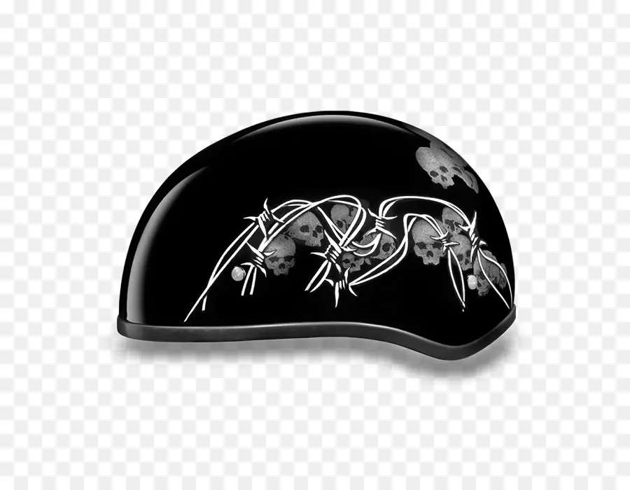 Capacete Preto，Desenho De Caveira PNG