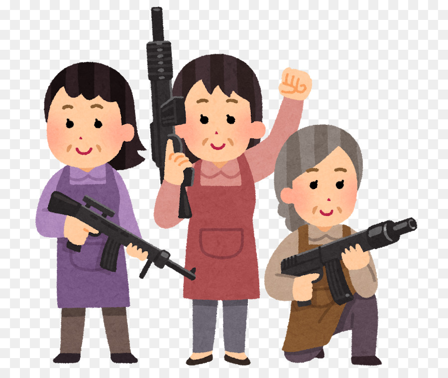 Mulheres De Desenho Animado Com Armas，Personagens PNG