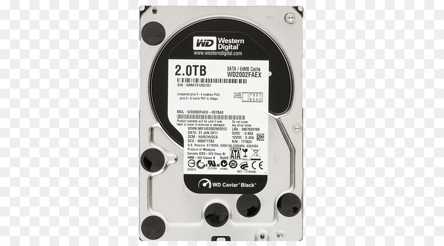 Western Digital Caviar Black Wd2002faex，Unidades De Disco Rígido PNG