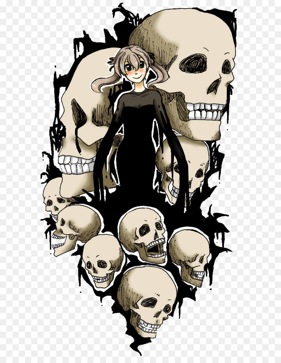 Personagem De Anime Com Caveiras，Crânios PNG