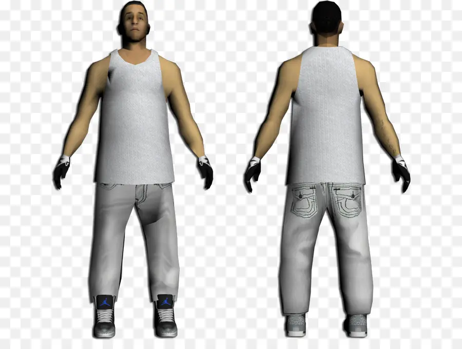 Personagem 3d Em Blusa E Jeans，Modelo 3d PNG