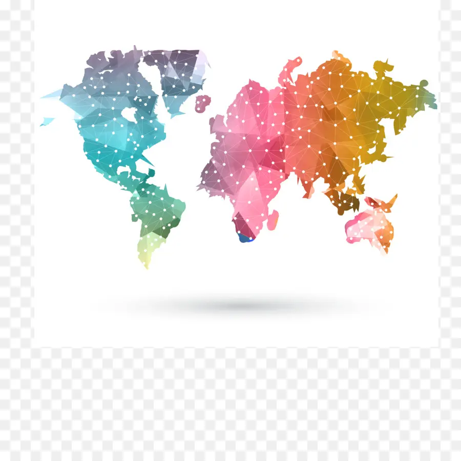 Mapa Mundial，Colorido PNG