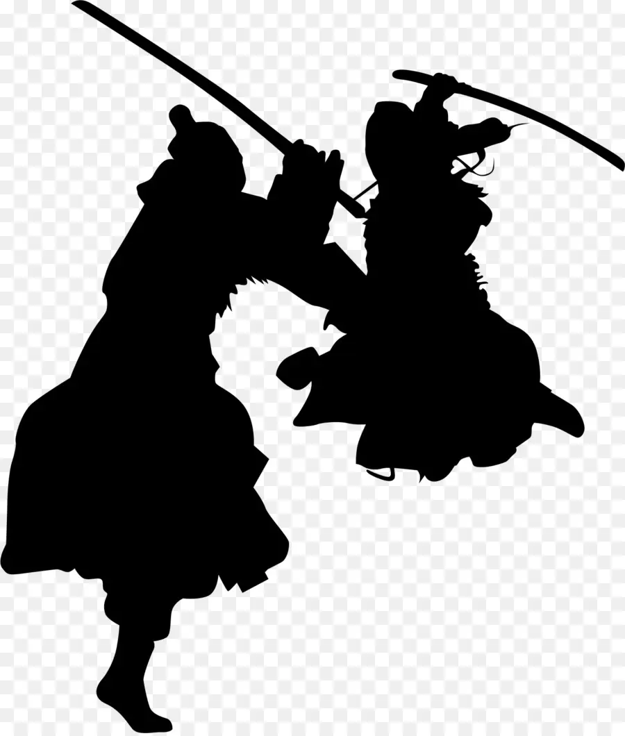 Silhueta Samurai，Guerreiros PNG