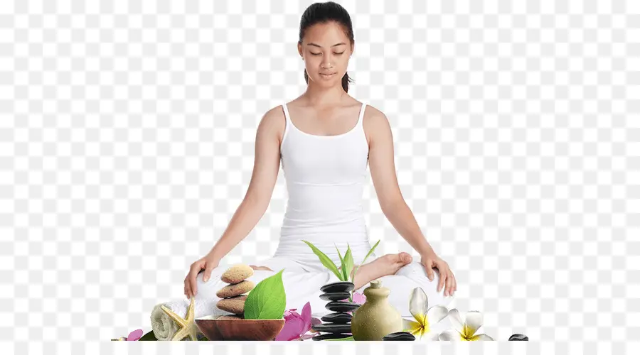 Mulher Meditando，Ioga PNG