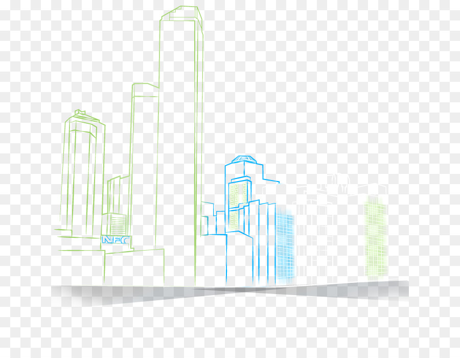 Edifícios Esboçados，Paisagem Urbana PNG