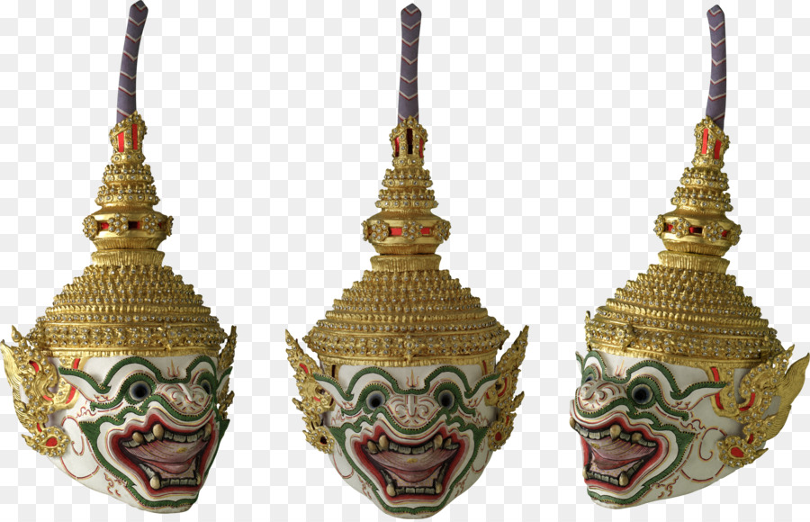 Máscaras Tradicionais，Ouro PNG