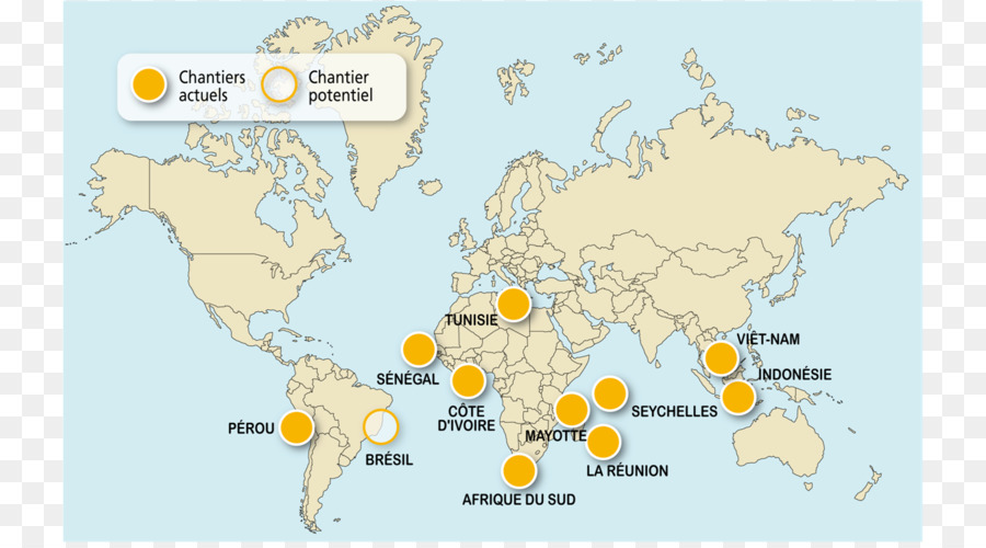 Mapa Mundial，Locais PNG