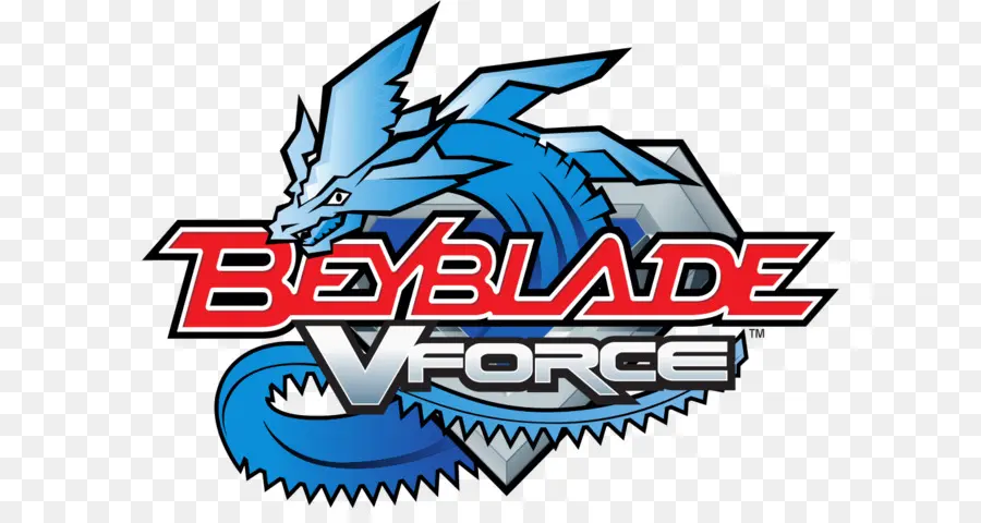 Logotipo Beyblade V Force，Azul PNG