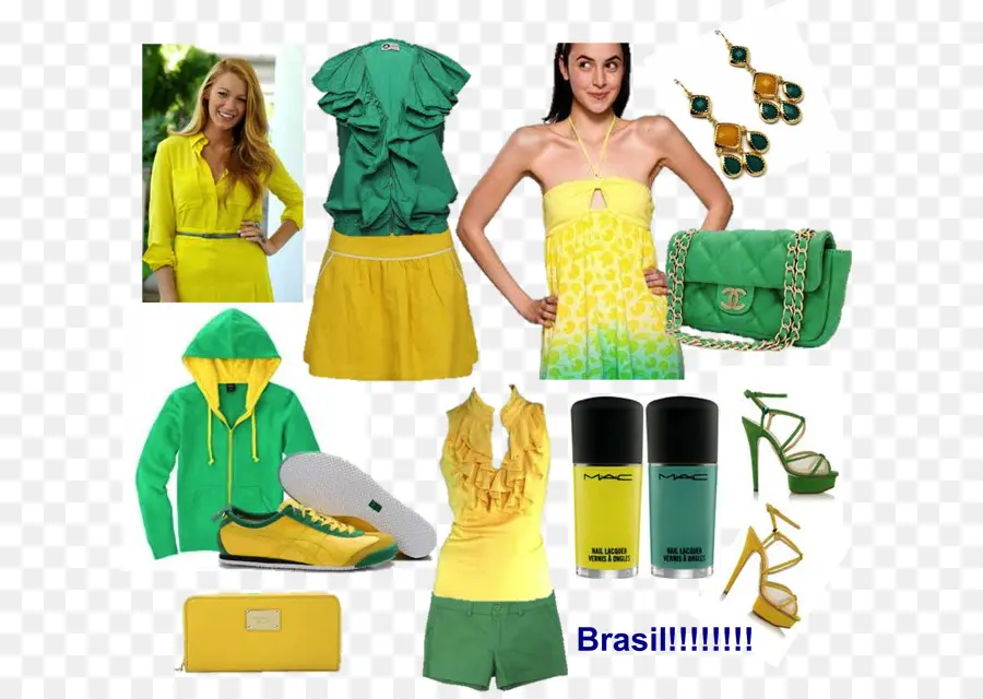 Colagem De Moda Brasileira，Roupas PNG