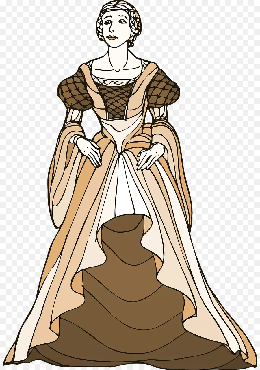 Mulher Medieval，Vestir PNG