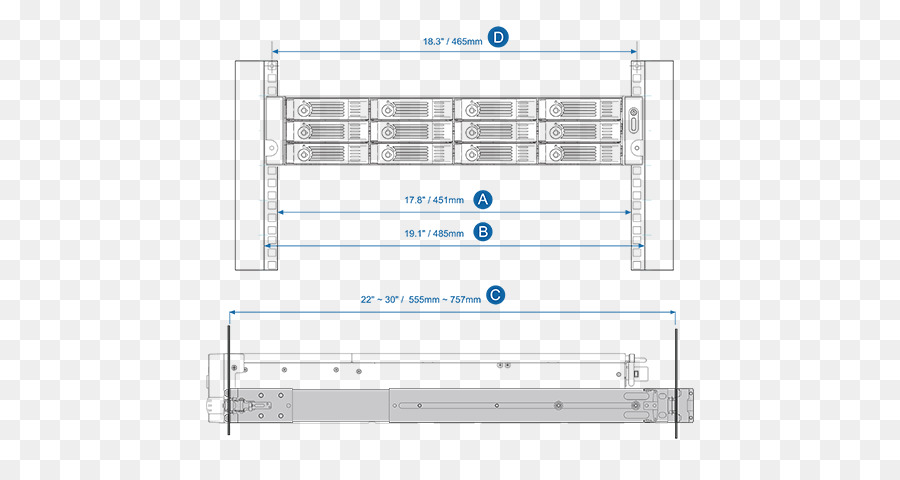 Diagrama De Rack，Medições PNG