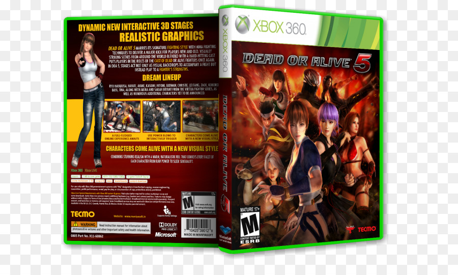 Xbox 360，Dead Or Alive 5 PNG