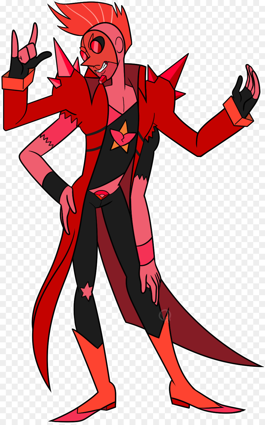 Personagem Vermelho，Pontiagudo PNG