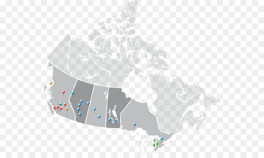 Canadá，Mapa PNG