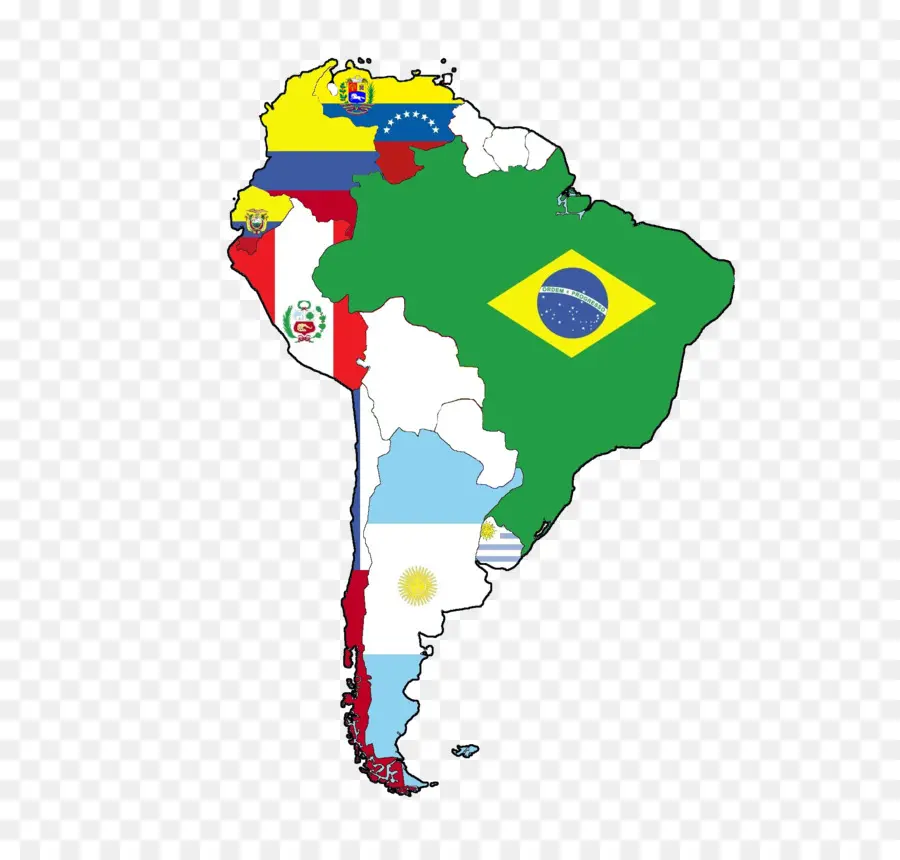 América Latina，América Do Sul PNG