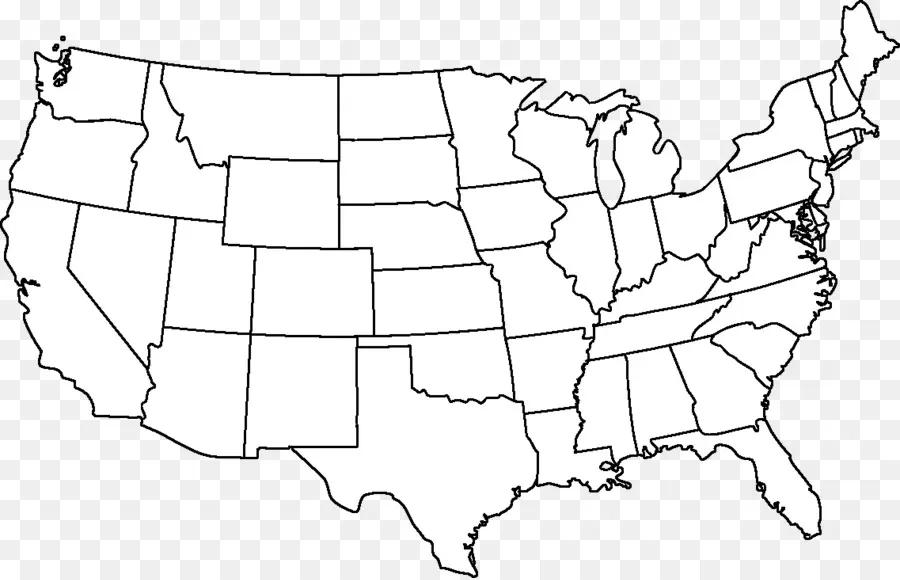 Contorno Dos Estados Unidos，Mapa Em Branco PNG