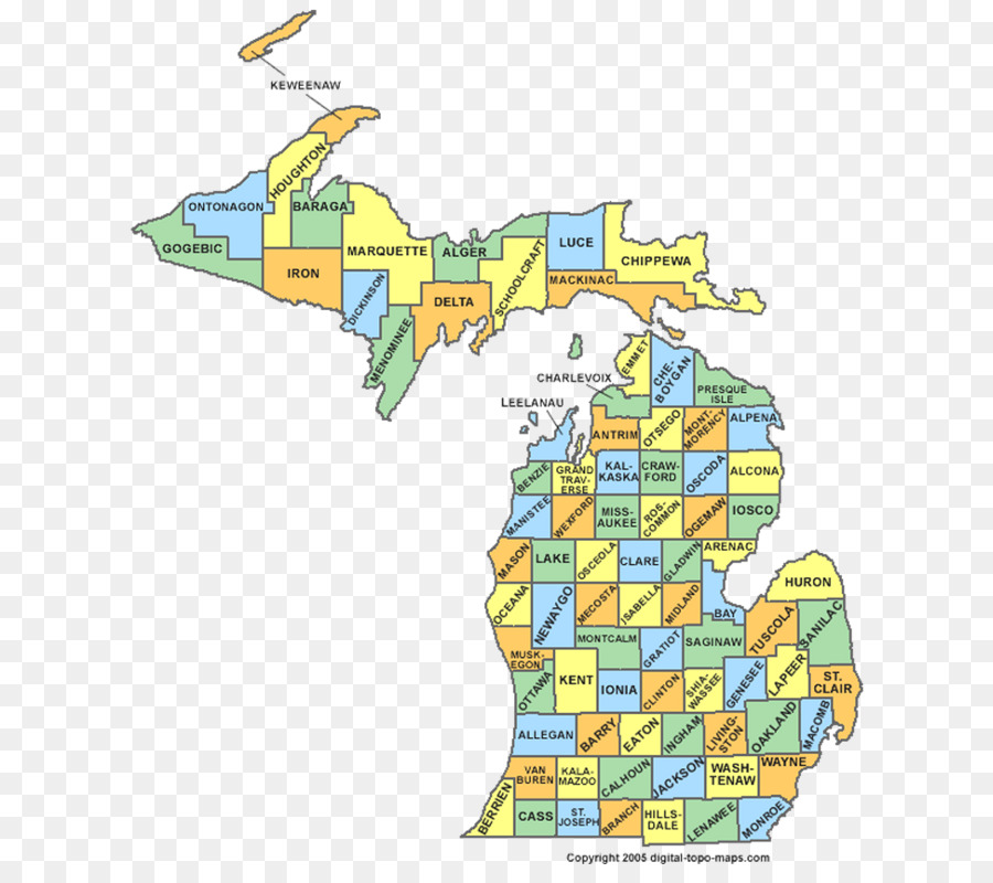 Michigan Mapa，Monroe County Michigan PNG