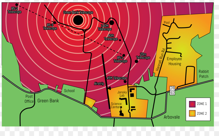 Greenbankobservatorium，Estados Unidos Nacional De Rádio Zona De Silêncio PNG