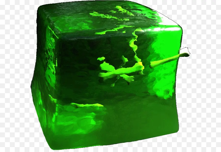 Cubo De Gelatina Verde，Gelatina PNG