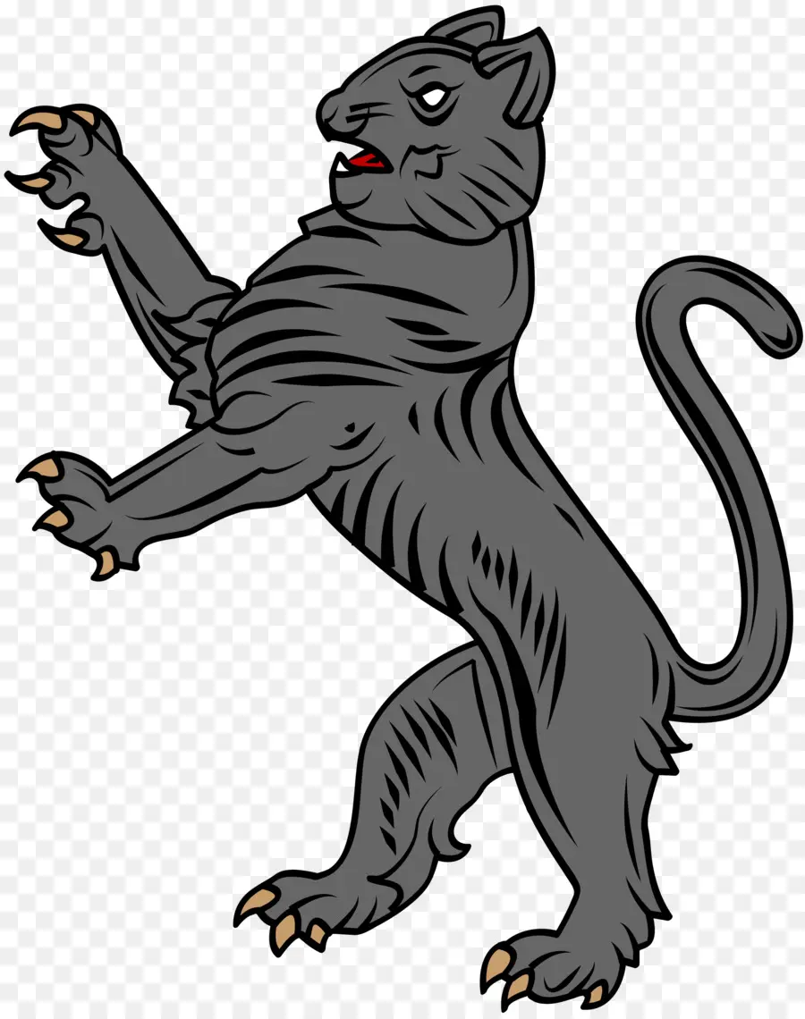 Gato Preto Em Pé，Felino PNG