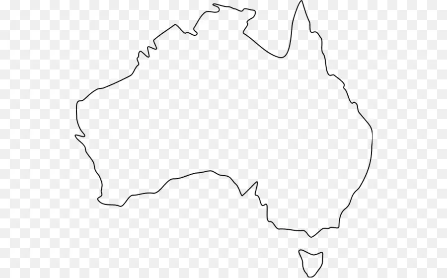 Austrália，Mapa Em Branco PNG