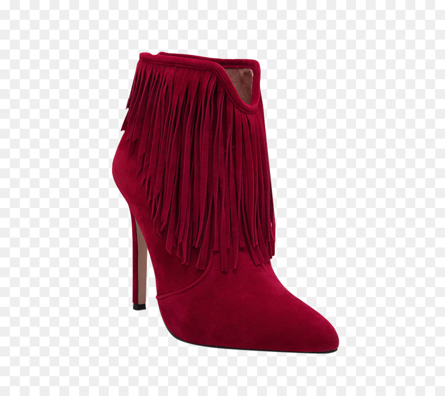 Botas Com Franja Vermelha，Salto Alto PNG