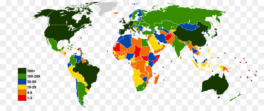 Mapa Mundial，Países PNG