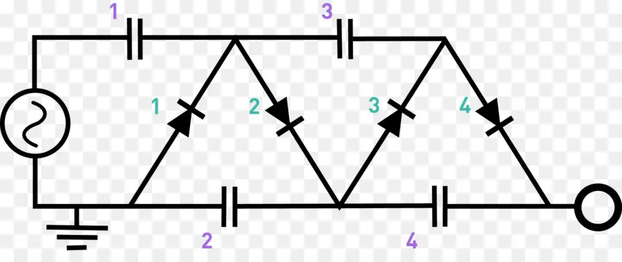 Diagrama De Circuito Elétrico，Capacitores PNG