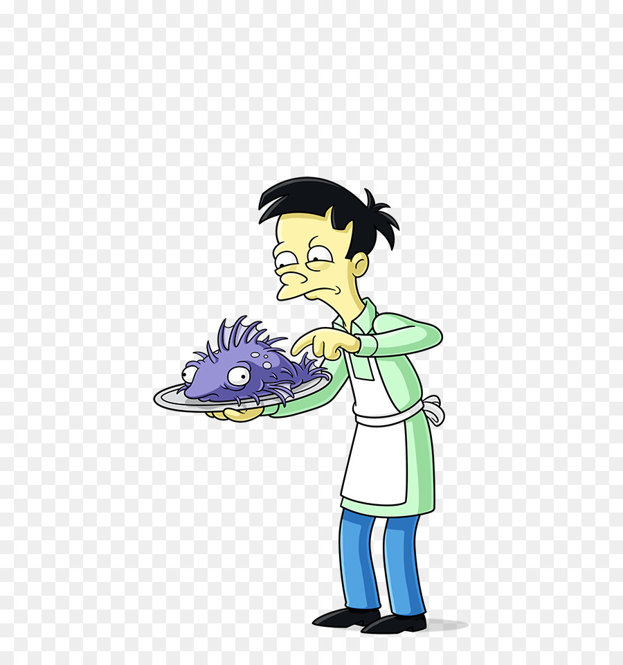 Personagem Animado Com Peixe，Cozinheiro PNG