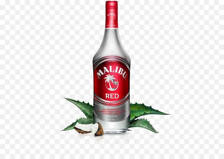 Vermelho Malibu，álcool PNG