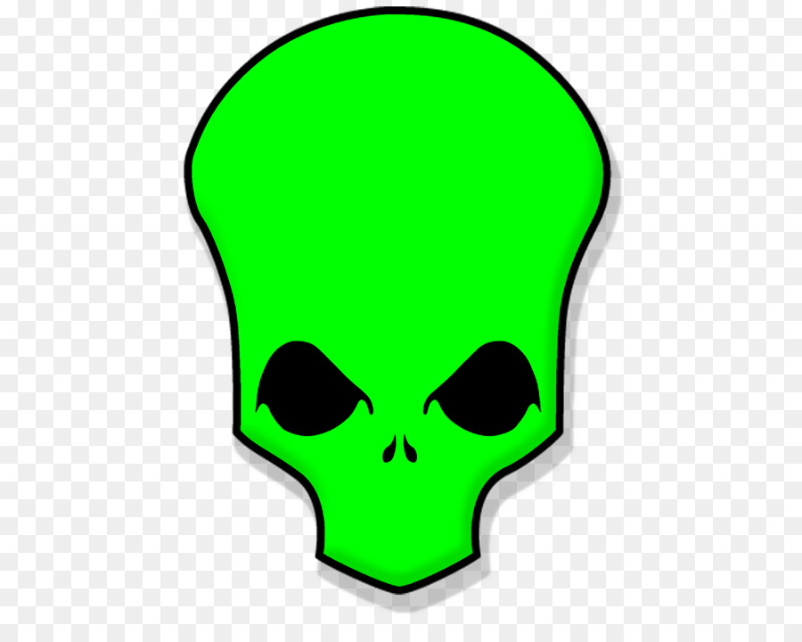 Rosto Alienígena Verde，Desenho Animado PNG