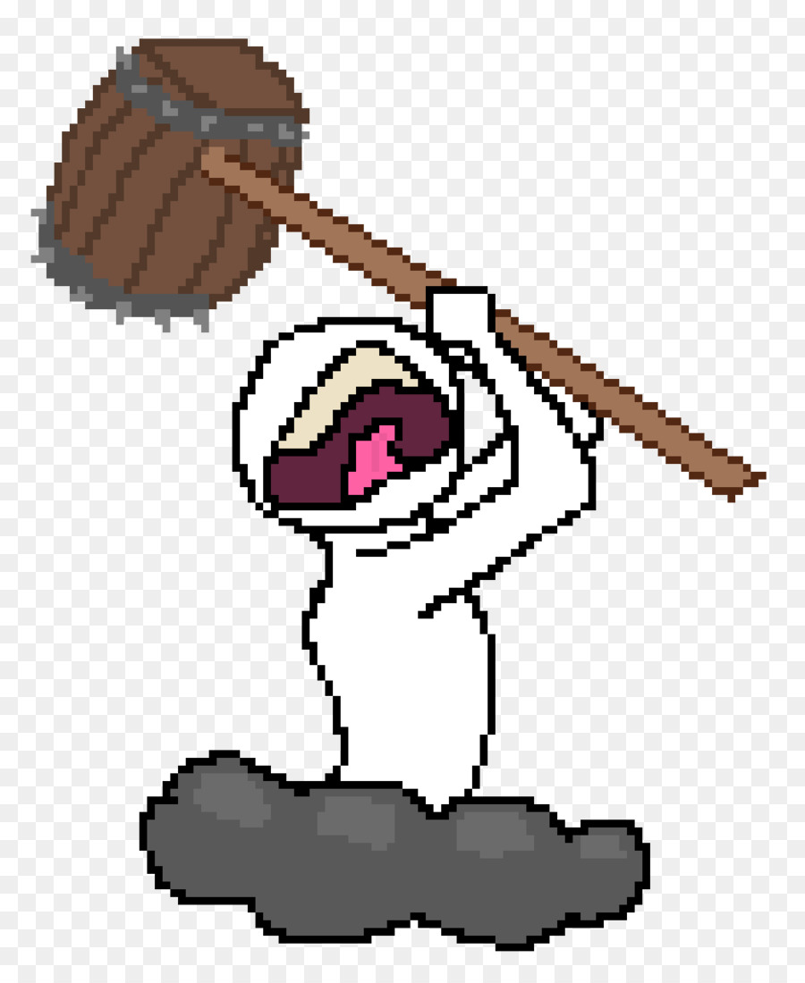 Personagem De Pixel Art，Martelo PNG