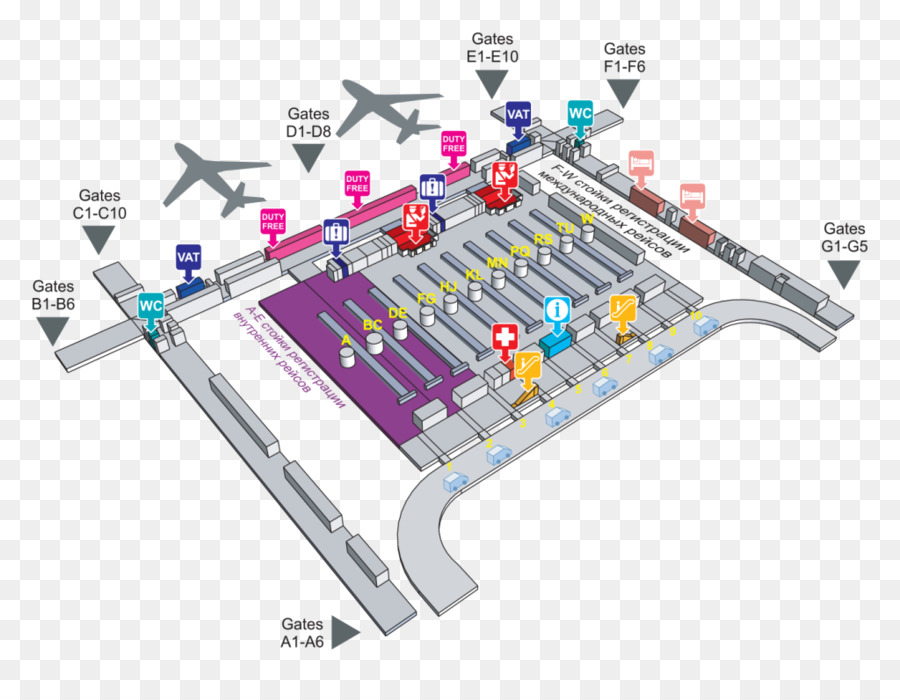 Mapa Do Aeroporto，Portões PNG