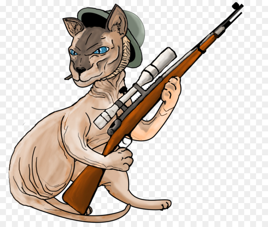 Gato De Desenho Animado Com Rifle，Gato PNG