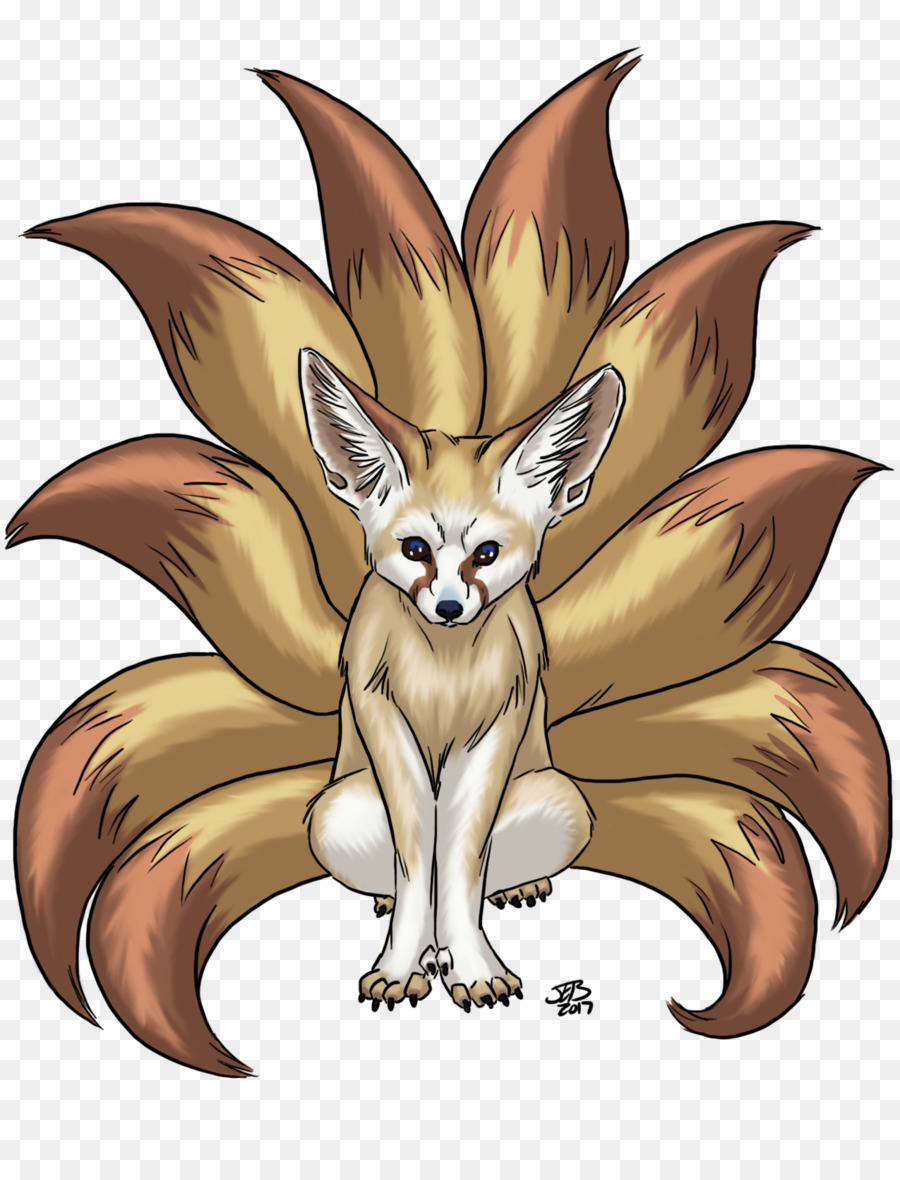 Fennec Bonito Dos Desenhos Animados Raposa Pequena Vermelha Bonito