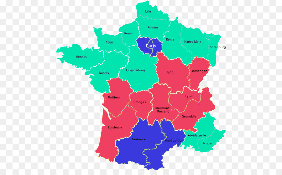 Mapa Da França，Regiões PNG