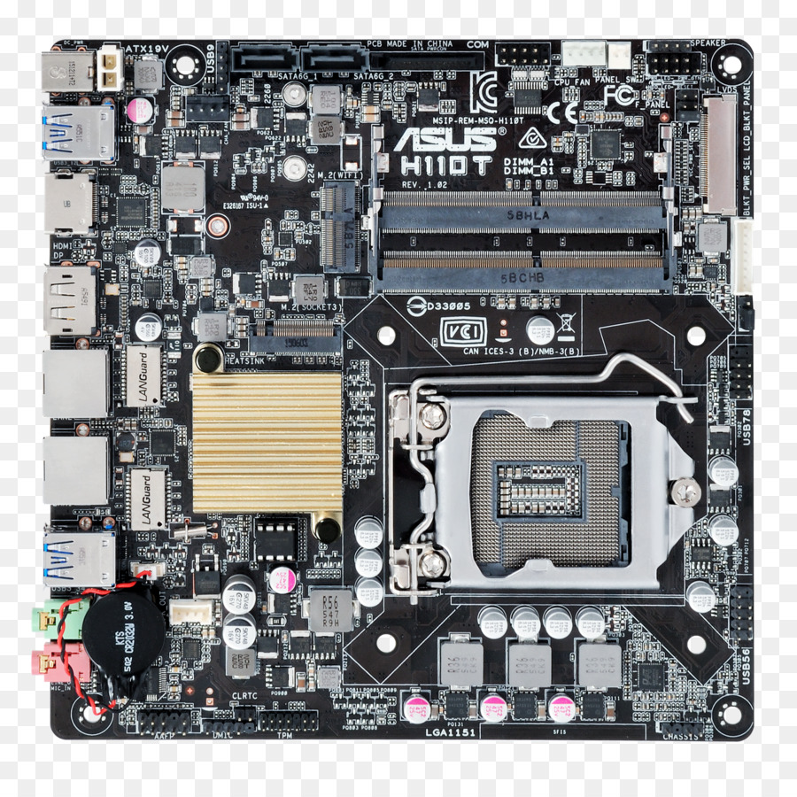 Lga 1151，Asus H110t PNG