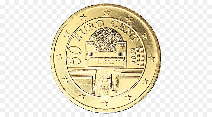 50 Cent Euro Moeda，As Moedas De Euro PNG