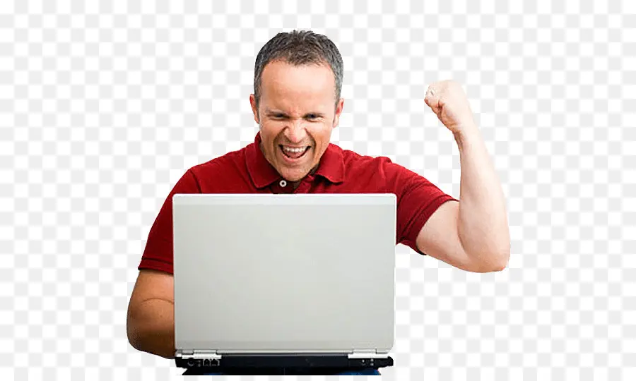 Homem Com Laptop，Computador PNG