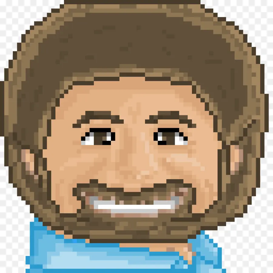 Bob Ross，Pixel Art PNG