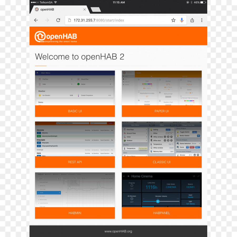 Openhab，Dicionário De PNG